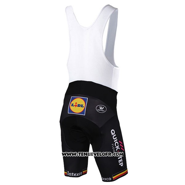 2017 Maillot Ciclismo Quick Step Floors Champion Belgique Manches Courtes et Cuissard